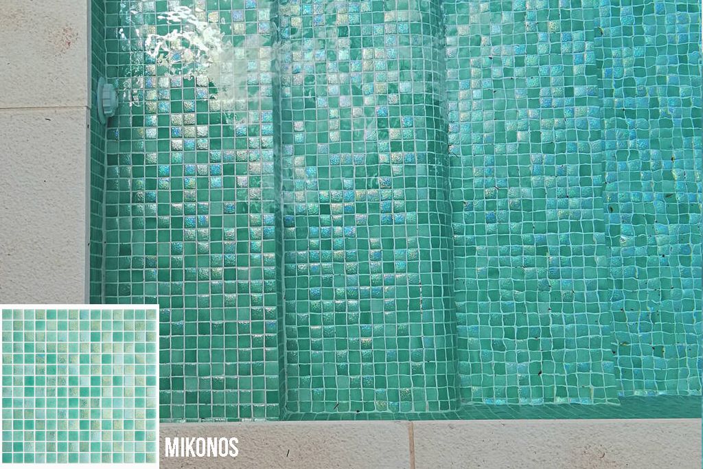 Mozaika do bazénu přírodní voda