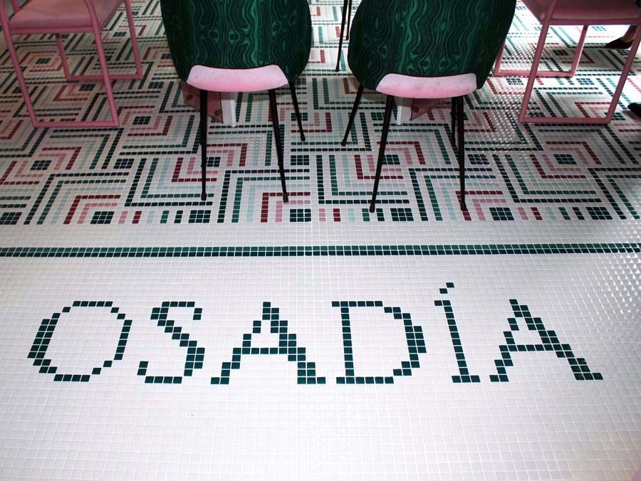 Mozaika na podlahu bistra nebo restaurace