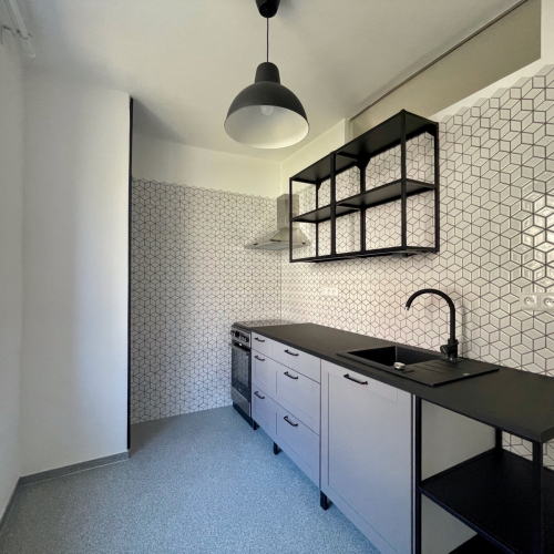 Bílá mozaika cubic - rombus v kuchyni